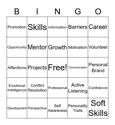 BALANCE Bingo Card