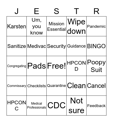Officer's Call Bingo Card