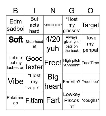 Qaren Bingo Card