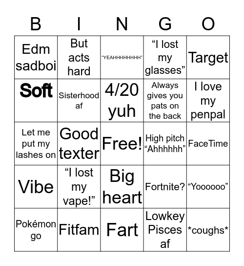 Qaren Bingo Card