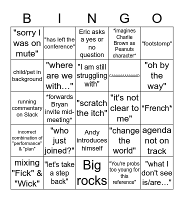 CTM Bingo Card