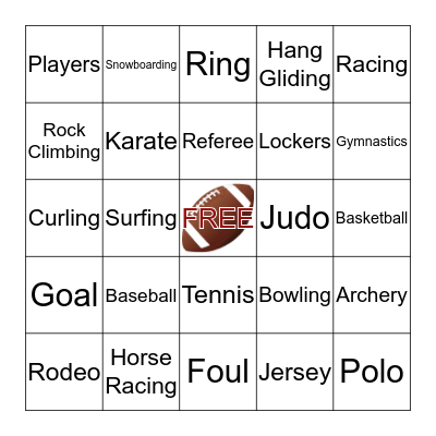 SPORTS BINGO Card