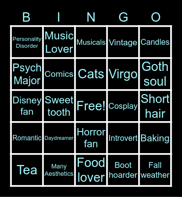 Skyelar Bingo Card