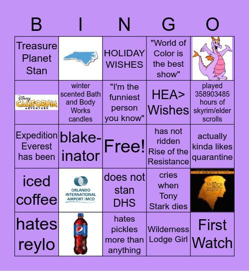 Wil Hoppe Bingo Card