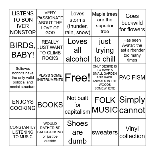 BINGO, BABY! Bingo Card