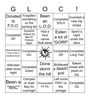 Gould Lake Summer Camp Bingo! Bingo Card