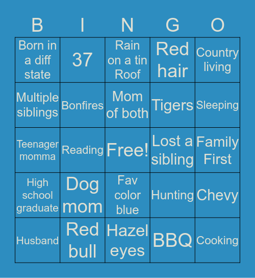 Nikkies Bingo Card