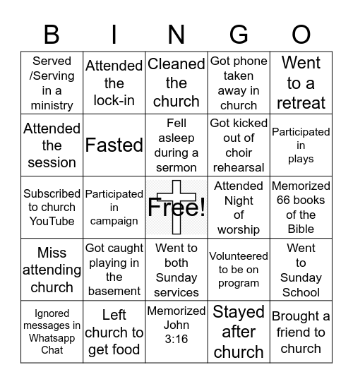 HAITIAN PENTECOSTAL CHURCH Bingo Card