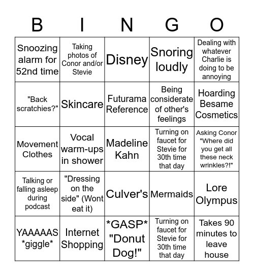 Paige L. Bingo Card