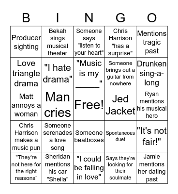 LTYH Bingo Card