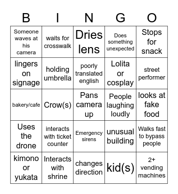Rambalac Bingo Card