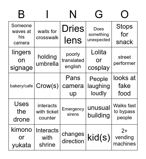 Rambalac Bingo Card
