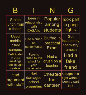 CASAite BINGO Card