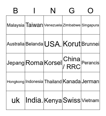 MINKOOYY Bingo Card