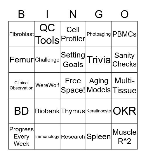 Spring Bingo Card