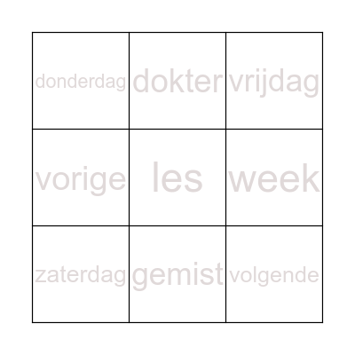 Bingo BT 2 Bingo Card