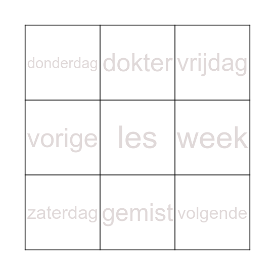 Bingo BT 2 Bingo Card