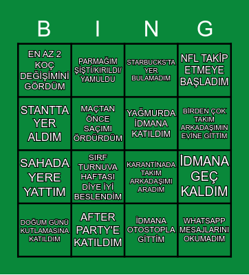 SHARKS FLAG Bingo Card