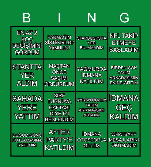 SHARKS FLAG Bingo Card