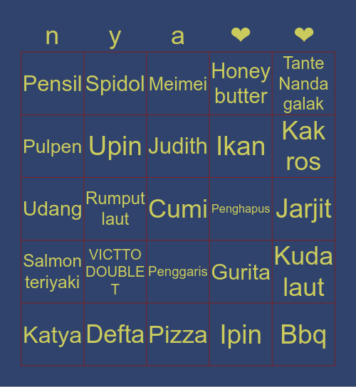 Punya Victto!🚀 Bingo Card