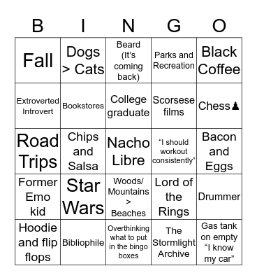 MY BINGO Card