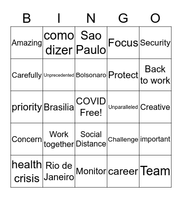 Town Hall Bingo Card