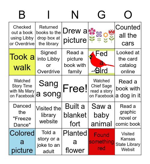 Library Bingo Card