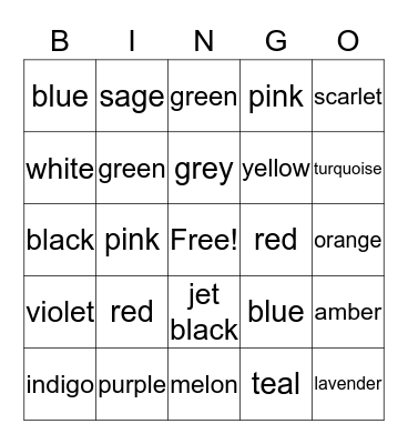 Test Bingo Card