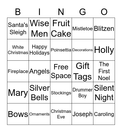 Christmas Bingo Card