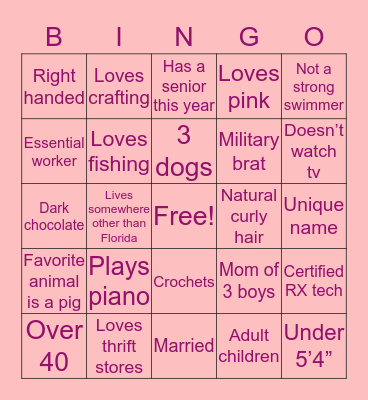 Ilinda Bingo Card