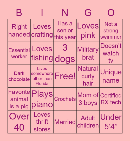 Ilinda Bingo Card