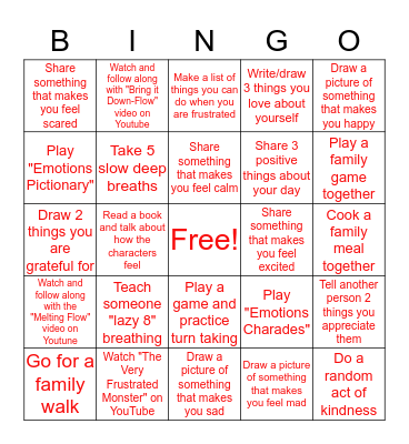 Social Work Bingo Card