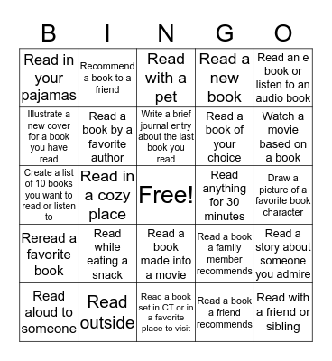 Summer YA Bingo Card