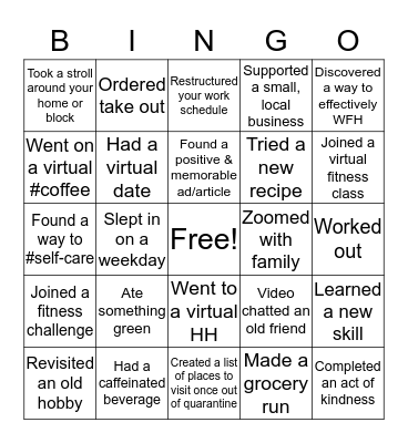 Bingo Time @ Paradigm! Bingo Card