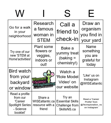 WISEatlantic 'Bingo' Bingo Card