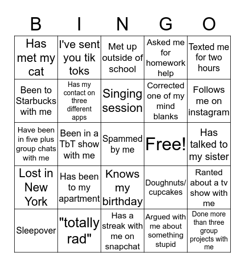 Salomé Bingo Card