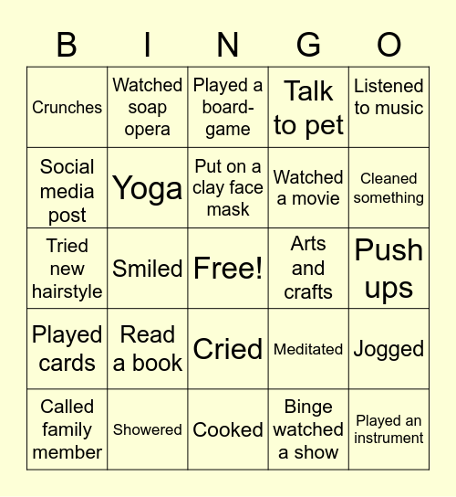 ABE Counseling Family - Bingo Board 1 Bingo Card