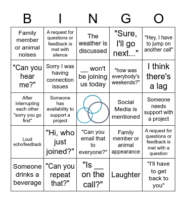 Team Call Bingo Card