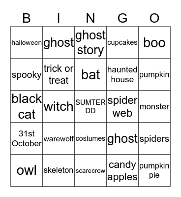 HALLOWEEN Bingo Card