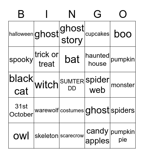 HALLOWEEN Bingo Card