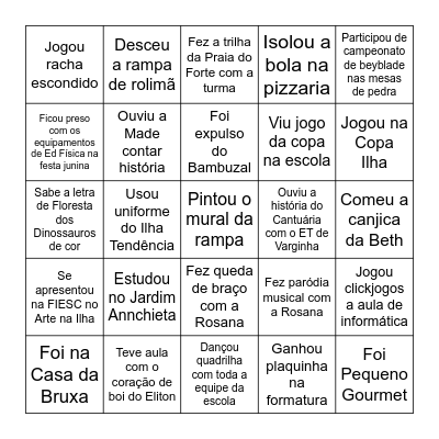 Bingo da Escola da Ilha pt2: Velha Guarda Bingo Card