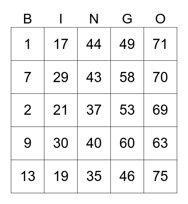 Lularoe Bingo! Bingo Card