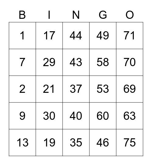 Lularoe Bingo! Bingo Card