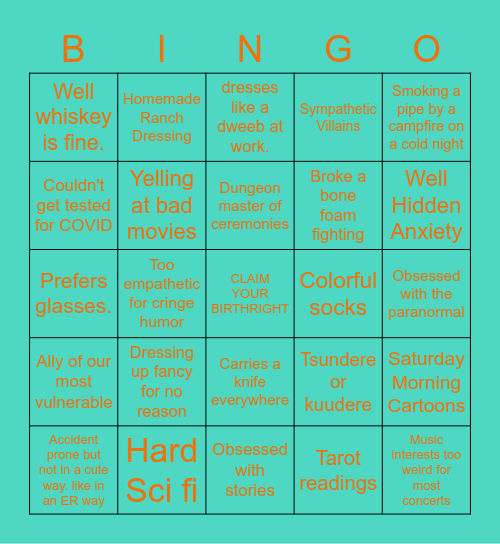 CASSIUS BINGO ROUND 2: TOKYO DRIFT Bingo Card