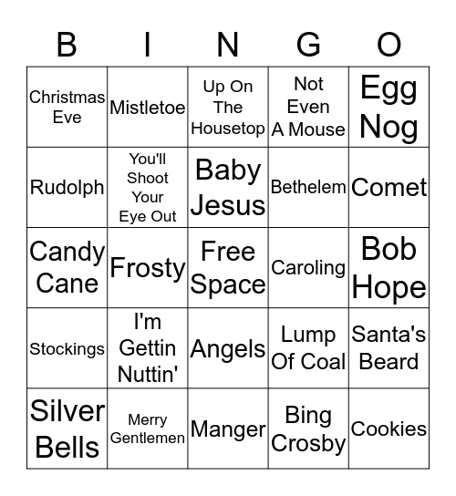Christmas Bingo Card
