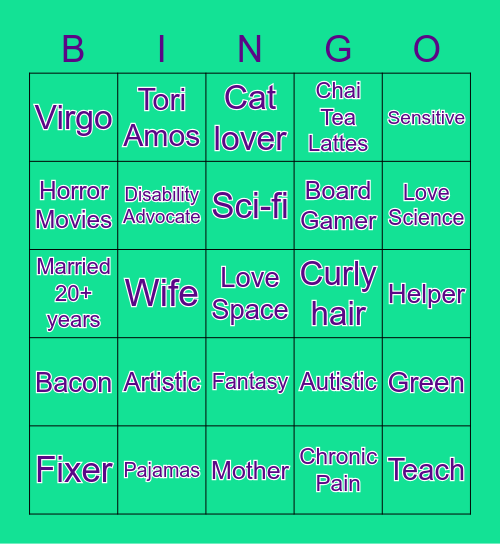 How Similar Are You to Cheryl? Bingo Card