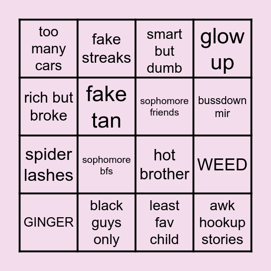 Helena B I N G O Bingo Card