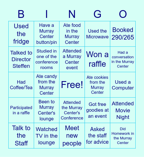 Murray Center Bingo Card