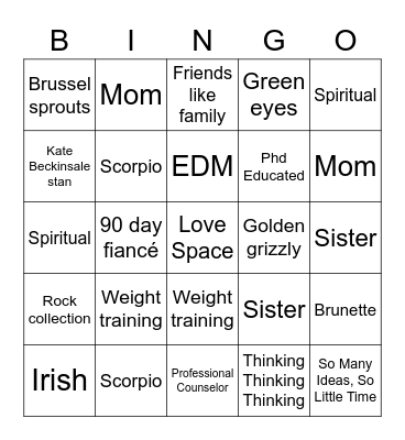 How Similar Are You to Melanie? Bingo Card