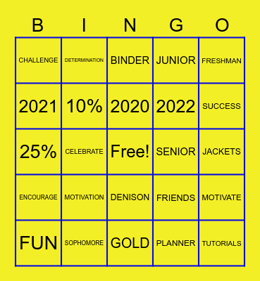 FUN FRIDAY Bingo Card